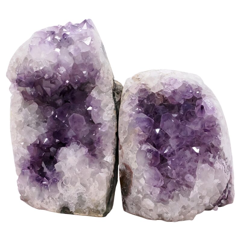 1.9kg Amethyst Polished Crystal Geode Specimen Set 2 Pieces L577 3 Amethyst Polished Crystal Geode Specimen Set 2 Pieces L577 | Crystal Factory