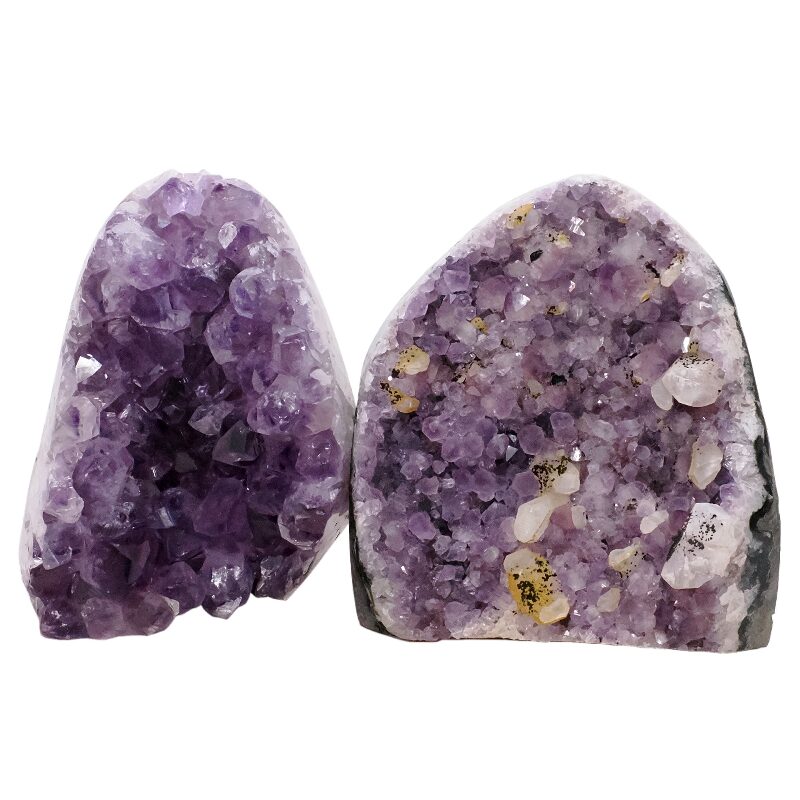 2kg Amethyst Polished Crystal Geode Specimen Set 2 Pieces L578 3 Amethyst Polished Crystal Geode Specimen Set 2 Pieces L578 | Crystal Factory
