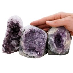 2kg Amethyst Polished Crystal Geode Specimen Set 3 Pieces L582 5 Amethyst Polished Crystal Geode Specimen Set 3 Pieces L582 | Crystal Factory