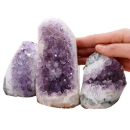 1.8kg Amethyst Polished Crystal Geode Specimen Set 3 Pieces L584 5 Amethyst Polished Crystal Geode Specimen Set 3 Pieces L584 | Crystal Factory
