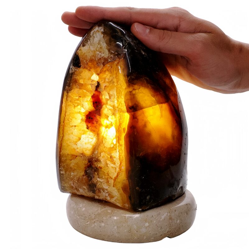 4kg Crystal Quartz River Agate Lamp - White LED Bulb N2393 4 Crystal Quartz River Agate Lamp - White LED Bulb N2393 | Crystal Factory