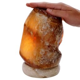 Crystal Quartz River Agate Lamp - White LED Bulb N2394 | Crystal Factory