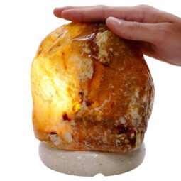 Crystal Quartz River Agate Lamp - White LED Bulb N2395 | Crystal Factory