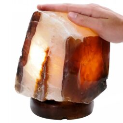 Crystal Quartz River Agate Lamp - White LED Bulb N2397 | Crystal Factory