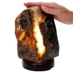 Crystal Quartz River Agate Lamp - White LED Bulb N2399 | Crystal Factory
