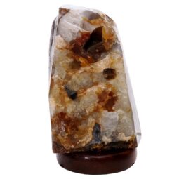 Crystal Quartz River Agate Lamp - White LED Bulb N2400 | Crystal Factory