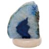 Blue Agate Crystal Lamp with Marble Base - Blue LED - N2402 | Crystal Factory