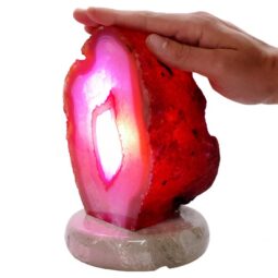 3.3kg Pink Agate Crystal Lamp with Marble Base - Purple LED - N2408 5 Pink Agate Crystal Lamp with Marble Base - Purple LED - N2408 | Crystal Factory