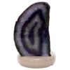 Purple Agate Crystal Lamp with Marble Base - Puple LED - N2410 | Crystal Factory