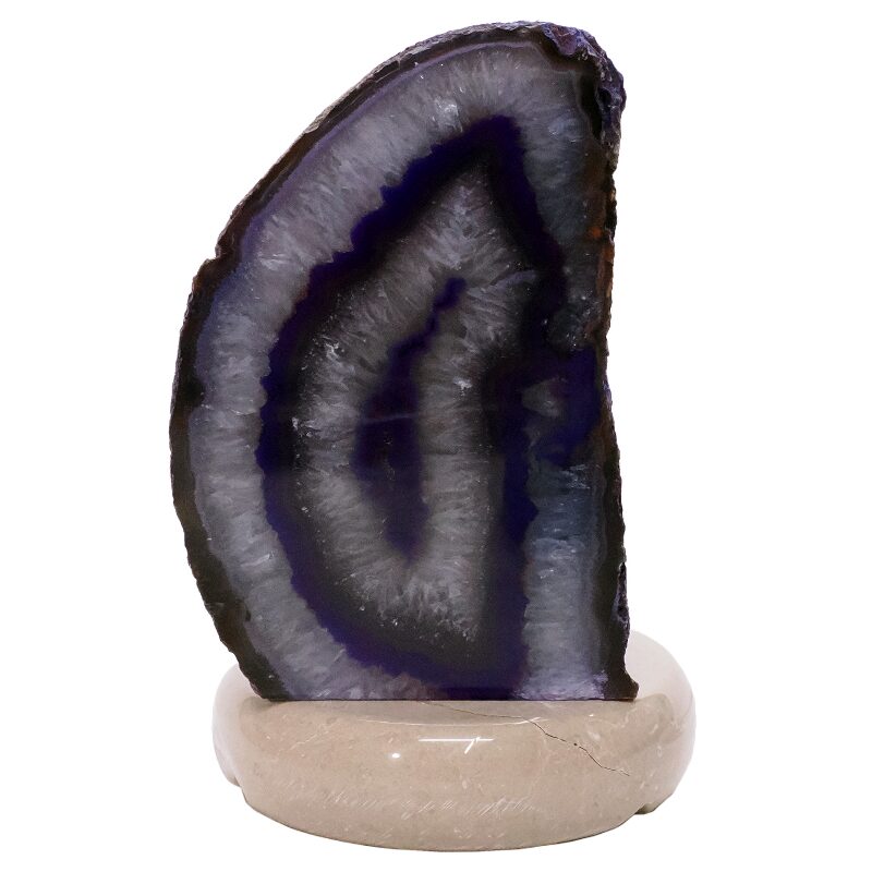 2.9kg Purple Agate Crystal Lamp with Marble Base - Puple LED - N2410 3 Purple Agate Crystal Lamp with Marble Base - Puple LED - N2410 | Crystal Factory
