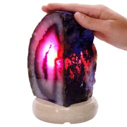 2.9kg Purple Agate Crystal Lamp with Marble Base - Puple LED - N2410 5 Purple Agate Crystal Lamp with Marble Base - Puple LED - N2410 | Crystal Factory
