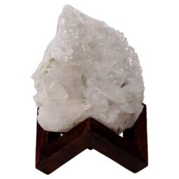 Natural Clear Quartz Specimen on Timber Stand 8cm R635 | Crystal Factory