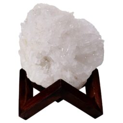 Natural Clear Quartz Specimen on Timber Stand 12cm R638 | Crystal Factory
