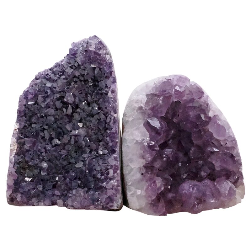 1.8kg Amethyst Polished Crystal Geode Specimen Set 2 Pieces R652 3 Amethyst Polished Crystal Geode Specimen Set 2 Pieces R652 | Crystal Factory