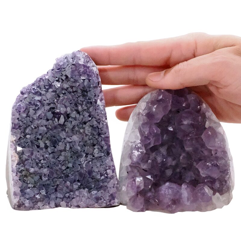 1.8kg Amethyst Polished Crystal Geode Specimen Set 2 Pieces R652 4 Amethyst Polished Crystal Geode Specimen Set 2 Pieces R652 | Crystal Factory