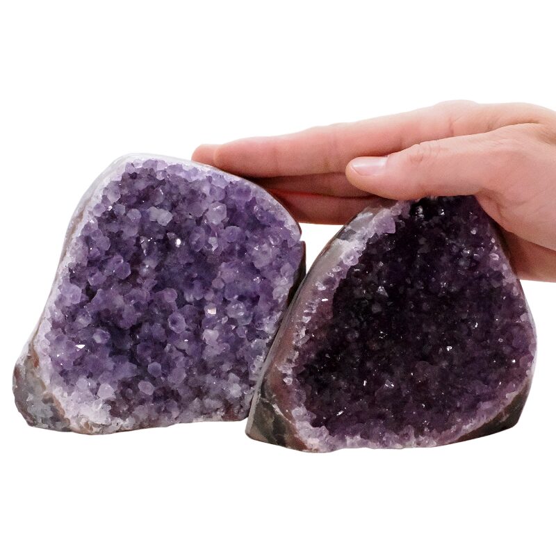 1.8kg Amethyst Polished Crystal Geode Specimen Set 2 Pieces R654 5 Amethyst Polished Crystal Geode Specimen Set 2 Pieces R654 | Crystal Factory