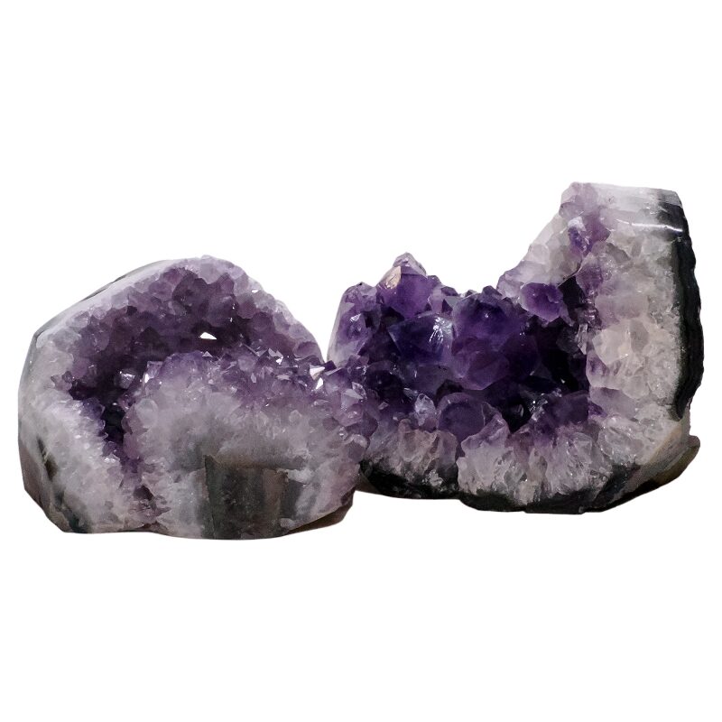 1.8kg Amethyst Polished Crystal Geode Specimen Set 2 Pieces R655 3 Amethyst Polished Crystal Geode Specimen Set 2 Pieces R655 | Crystal Factory