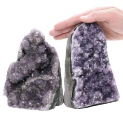 Amethyst Polished Crystal Geode Specimen Set 2 Pieces R664 | Crystal Factory