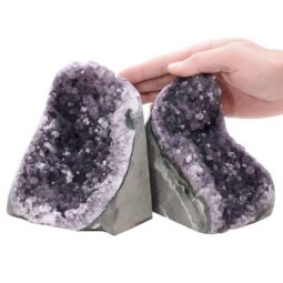 Amethyst Polished Crystal Geode Specimen Set 2 Pieces R665 | Crystal Factory