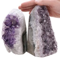 Amethyst Polished Crystal Geode Specimen Set 2 Pieces R666 | Crystal Factory