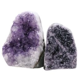 Amethyst Polished Crystal Geode Specimen Set 2 Pieces R667 | Crystal Factory