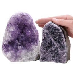 Amethyst Polished Crystal Geode Specimen Set 2 Pieces R667 | Crystal Factory