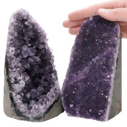 Amethyst Polished Crystal Geode Specimen Set 2 Pieces R668 | Crystal Factory
