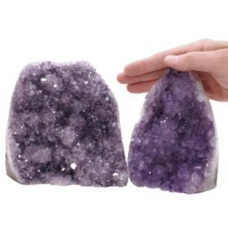 Amethyst Polished Crystal Geode Specimen Set 2 Pieces R669 | Crystal Factory