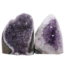 Amethyst Polished Crystal Geode Specimen Set 2 Pieces R670 | Crystal Factory