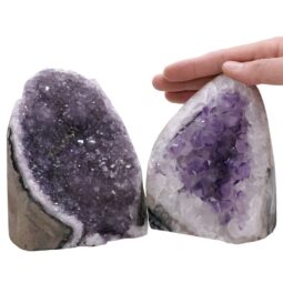 Amethyst Polished Crystal Geode Specimen Set 2 Pieces R670 | Crystal Factory