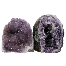 Amethyst Polished Crystal Geode Specimen Set 2 Pieces R671 | Crystal Factory