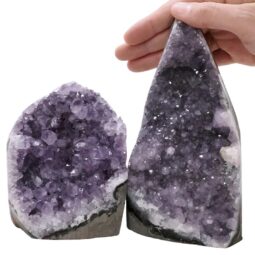Amethyst Polished Crystal Geode Specimen Set 2 Pieces R672 | Crystal Factory