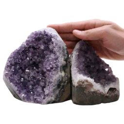 Amethyst Polished Crystal Geode Specimen Set 2 Pieces R673 | Crystal Factory
