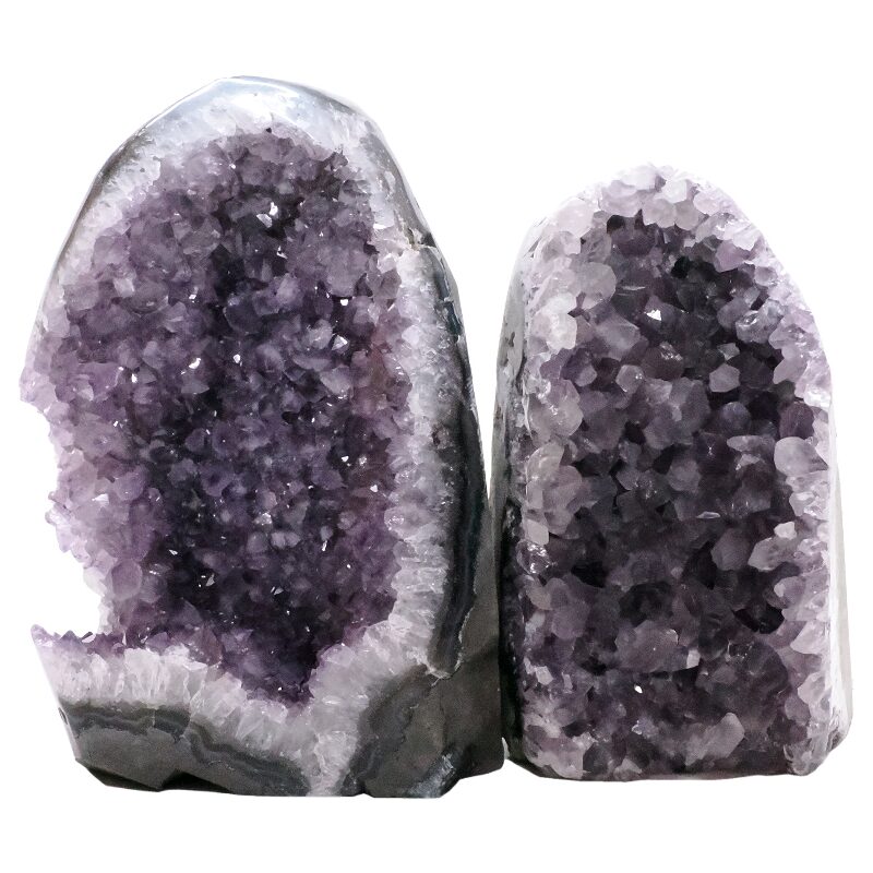 4.3kg Amethyst Polished Crystal Geode Specimen Set 2 Pieces R675 3 Amethyst Polished Crystal Geode Specimen Set 2 Pieces R675 | Crystal Factory