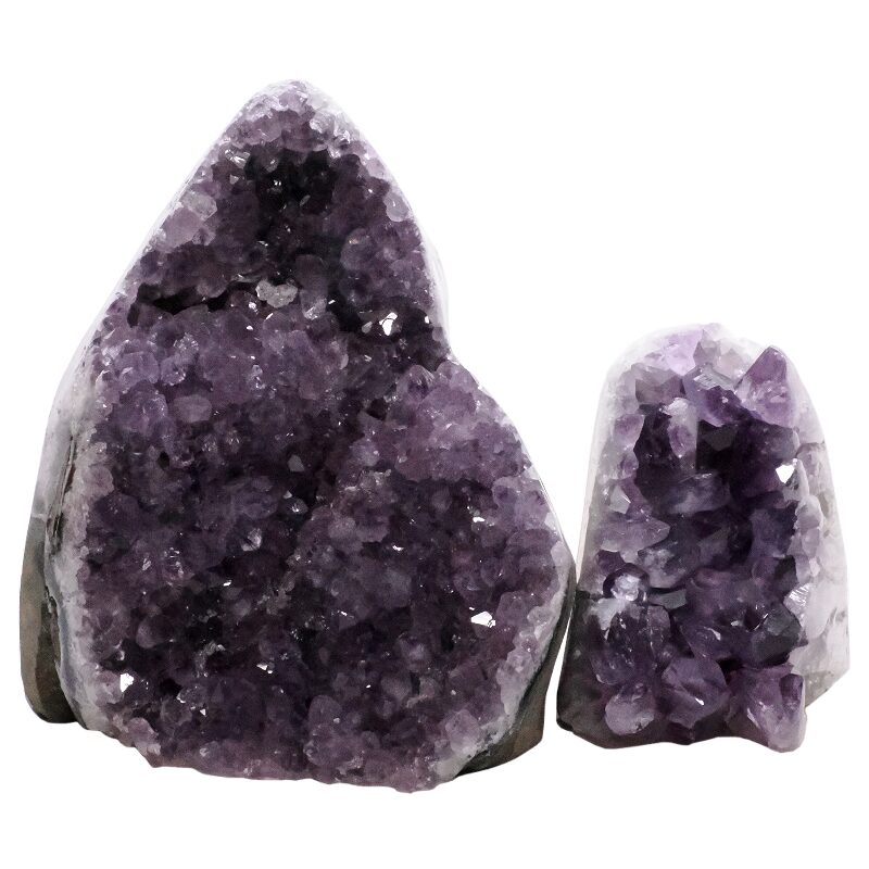 4.8kg Amethyst Polished Crystal Geode Specimen Set 2 Pieces R676 3 Amethyst Polished Crystal Geode Specimen Set 2 Pieces R676 | Crystal Factory
