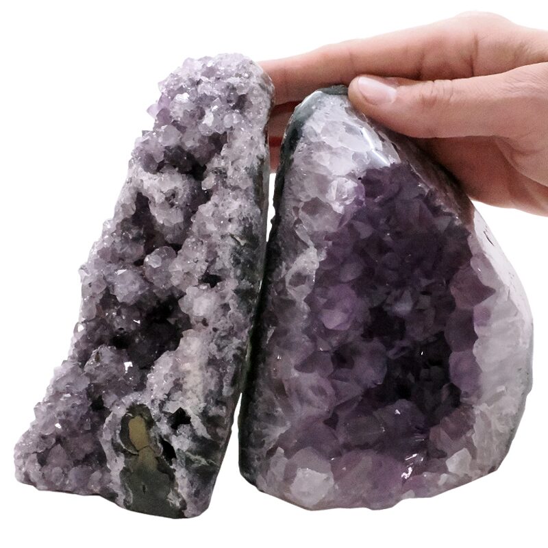 2.4kg Amethyst Polished Crystal Geode Specimen Set 2 Pieces R677 4 Amethyst Polished Crystal Geode Specimen Set 2 Pieces R677 | Crystal Factory