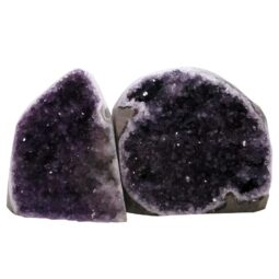 Amethyst Polished Crystal Geode Specimen Set 2 Pieces R679 | Crystal Factory