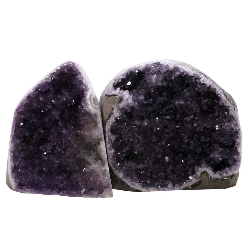 3.6kg Amethyst Polished Crystal Geode Specimen Set 2 Pieces R679 3 Amethyst Polished Crystal Geode Specimen Set 2 Pieces R679 | Crystal Factory