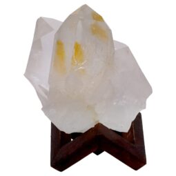 Natural Clear Quartz Specimen on Timber Stand 8cm S1631 | Crystal Factory