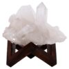 Natural Clear Quartz Specimen on Timber Stand 12cm S1639 | Crystal Factory