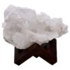 Natural Clear Quartz Specimen on Timber Stand 12cm S1640 | Crystal Factory