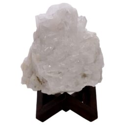 Natural Clear Quartz Specimen on Timber Stand 8cm S1642 | Crystal Factory