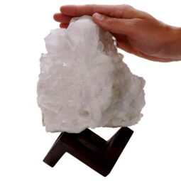 Natural Clear Quartz Specimen on Timber Stand 8cm S1642 | Crystal Factory