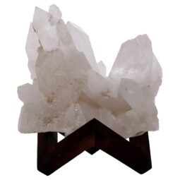 Natural Clear Quartz Specimen on Timber Stand 8cm S1643 | Crystal Factory