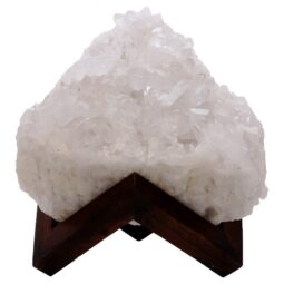 Natural Clear Quartz Specimen on Timber Stand 12cm S1645 | Crystal Factory