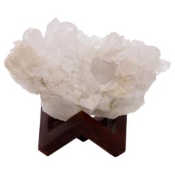 Natural Clear Quartz Specimen on Timber Stand 8cm S1646 | Crystal Factory