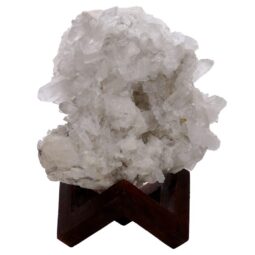 Natural Clear Quartz Specimen on Timber Stand 8cm S1647 | Crystal Factory