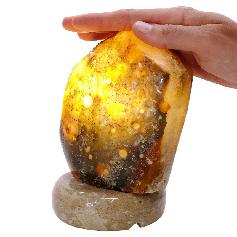 2.4kg Crystal Quartz River Agate Lamp - White LED Bulb S1650 4 Crystal Quartz River Agate Lamp - White LED Bulb S1650 | Crystal Factory