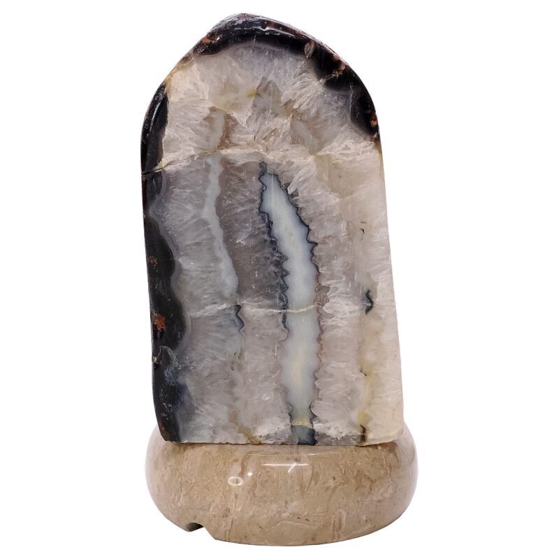 2.2kg Crystal Quartz River Agate Lamp - White LED Bulb S1651 3 Crystal Quartz River Agate Lamp - White LED Bulb S1651 | Crystal Factory