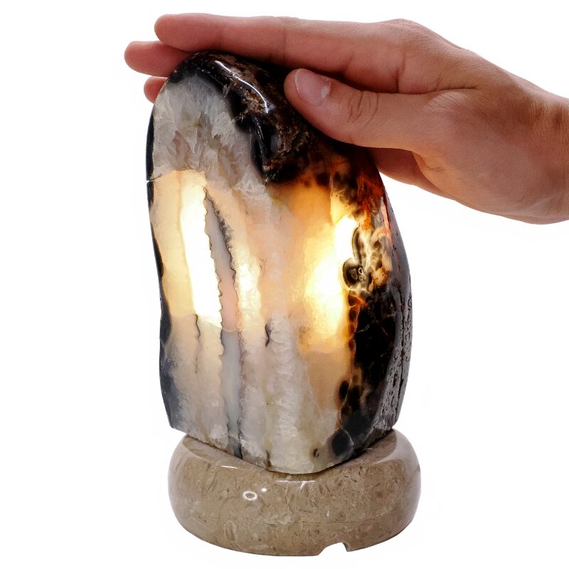 2.2kg Crystal Quartz River Agate Lamp - White LED Bulb S1651 4 Crystal Quartz River Agate Lamp - White LED Bulb S1651 | Crystal Factory